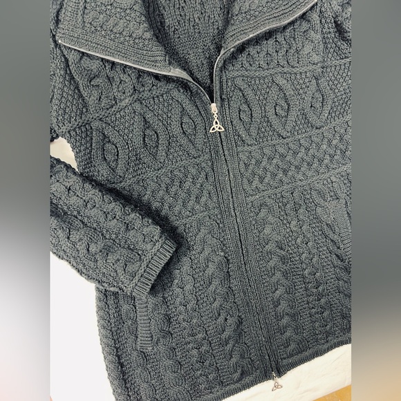 Aran Crafts Ireland Double Collar Merino Aran Coat - Picture 5 of 7